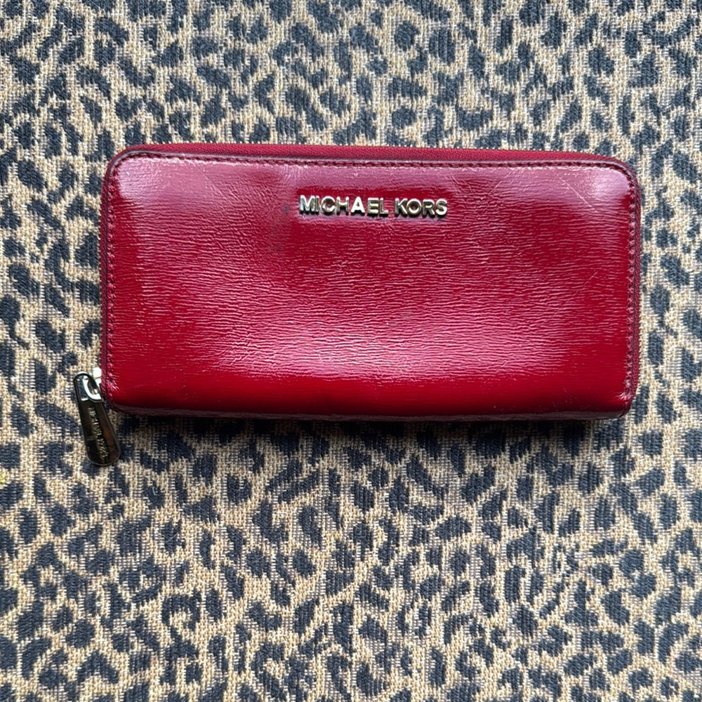 Michael Kors Red Zip Wallet